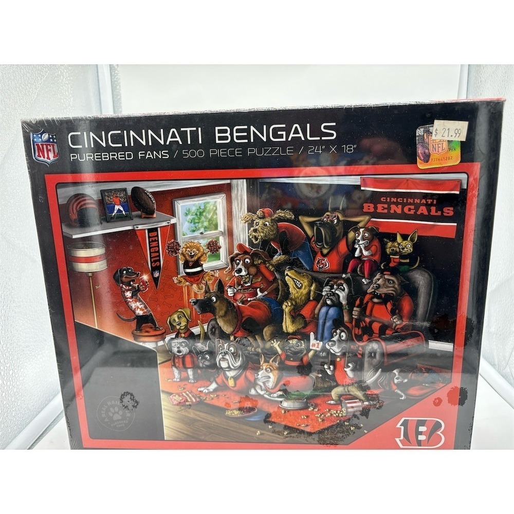 Cincinnati Bengals Purebred Fans A Real Nailbiter 500 Piece Jigsaw